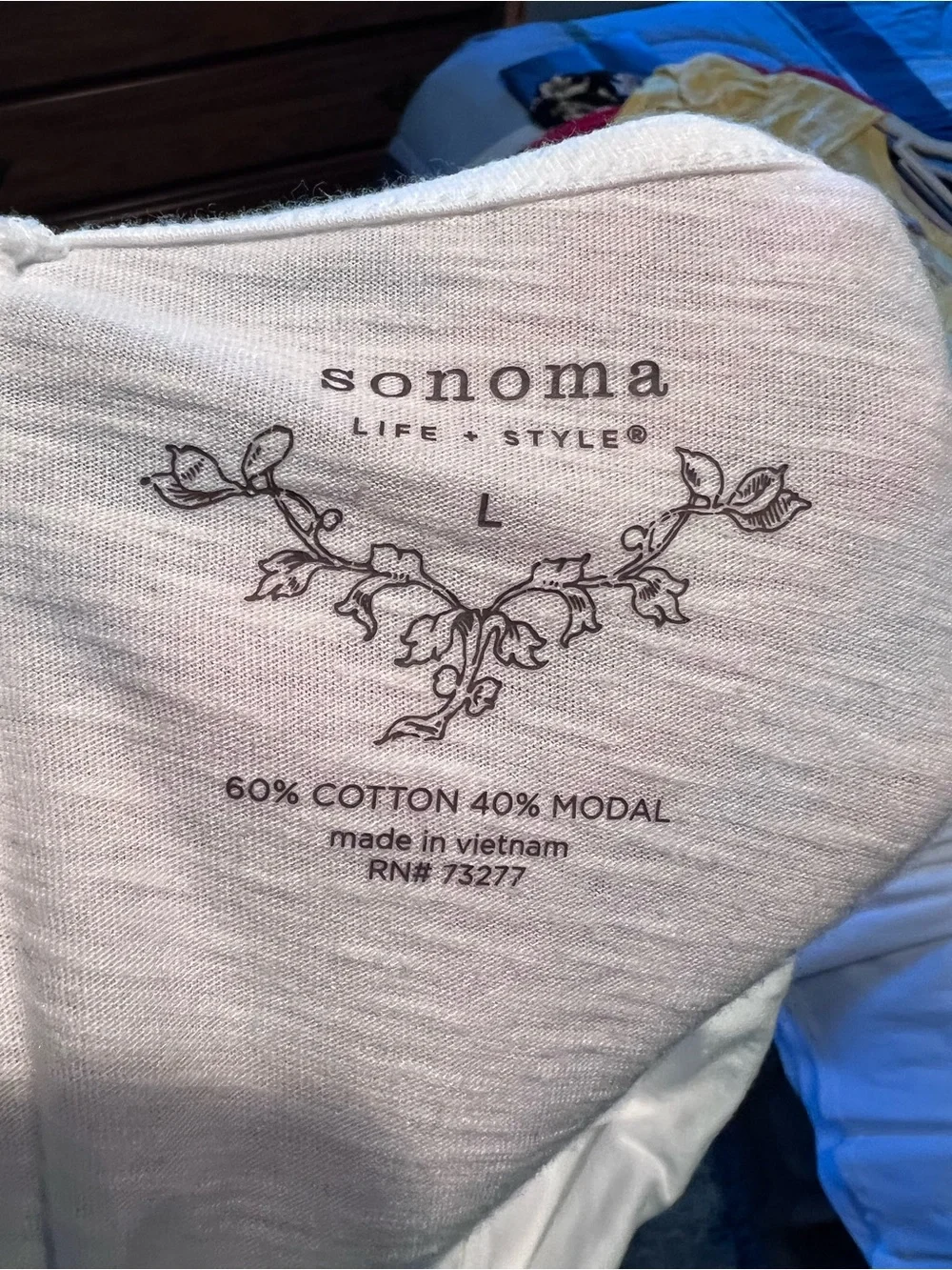 Sonoma Ivory Cowl Neck Short Sleeve Top